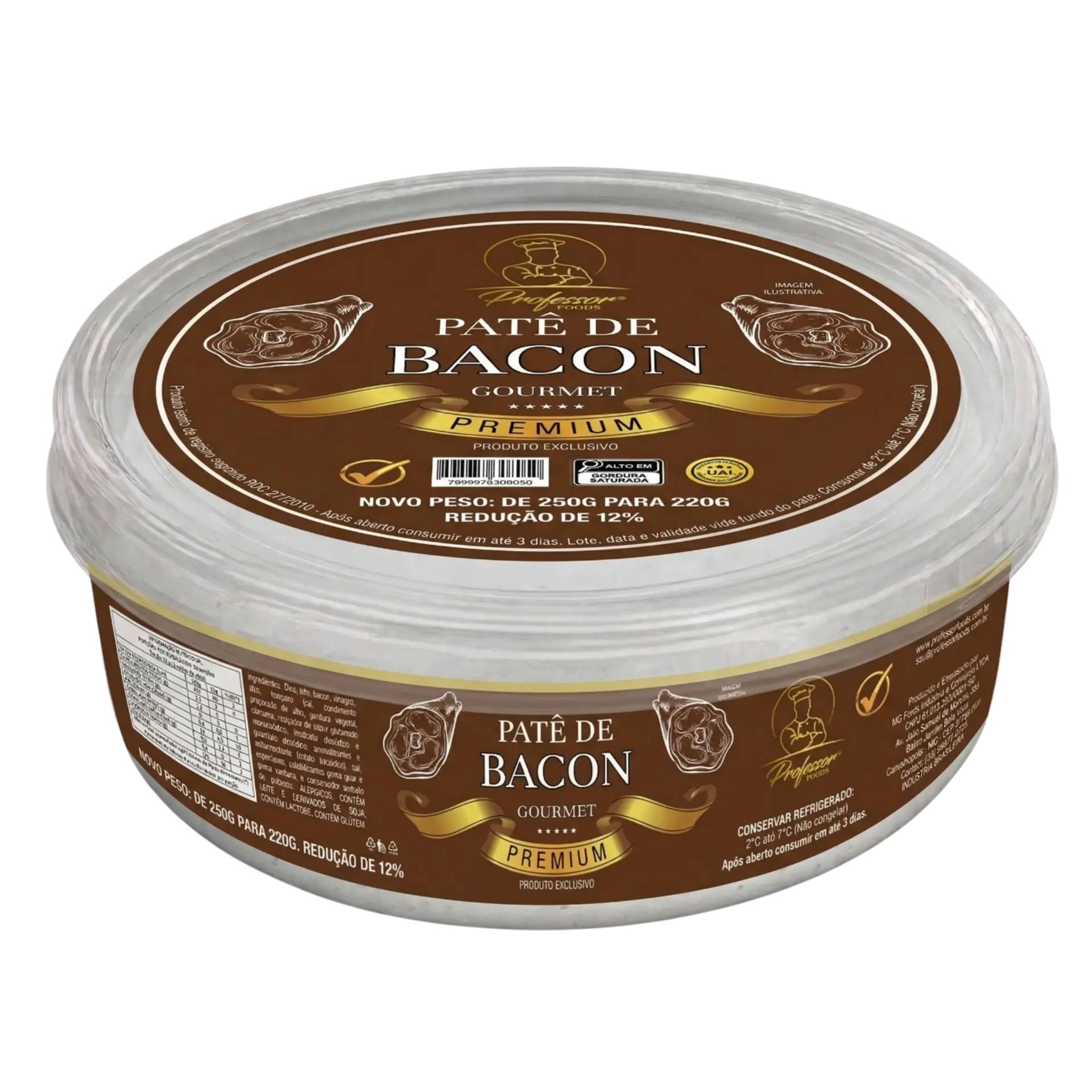 Patê de Bacon em pote de vidro