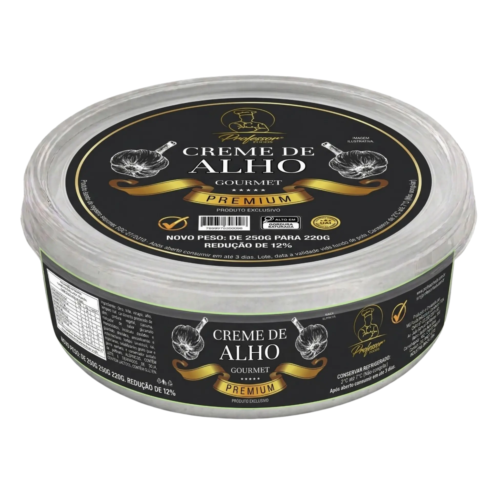Patê de Creme de Alho em pote de vidro