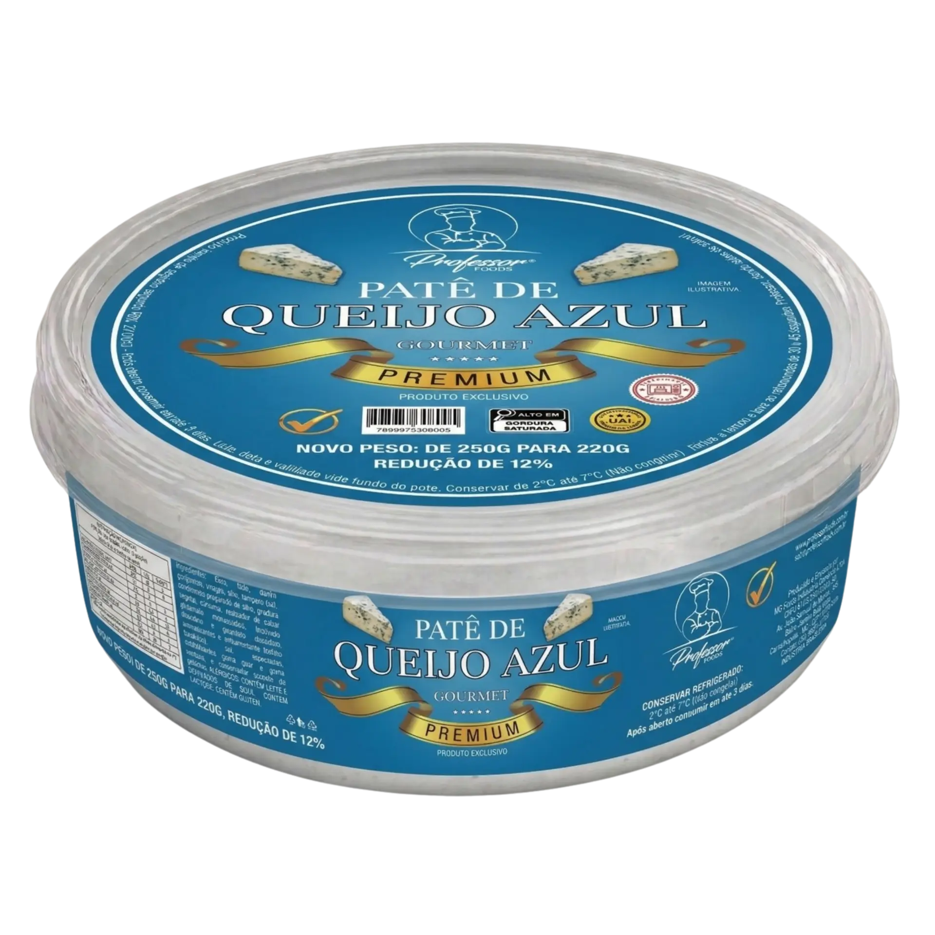Patê de Queijo Azul em pote de vidro